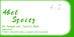 abel szeitz business card